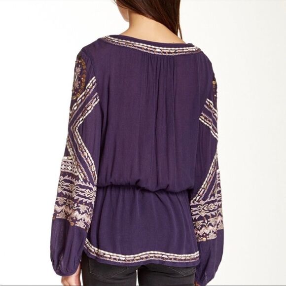 Free People Boho Stitch Up Your Heart Blouse - Picture 11 of 11